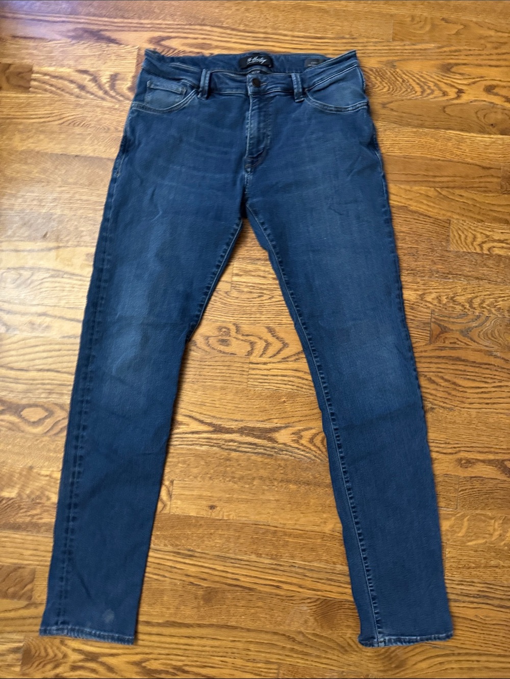 34 Heritage Men's Cool Mid-Rise Tapered Dark Blue Stretch jeans size 34x34